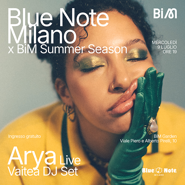 Blue Note Milano x BiM Summer Season – Arya 09/07/2025 19.00